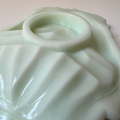 【Vintage】US - Westmoreland  1950s Mint Green Milk Glass Hand Tray