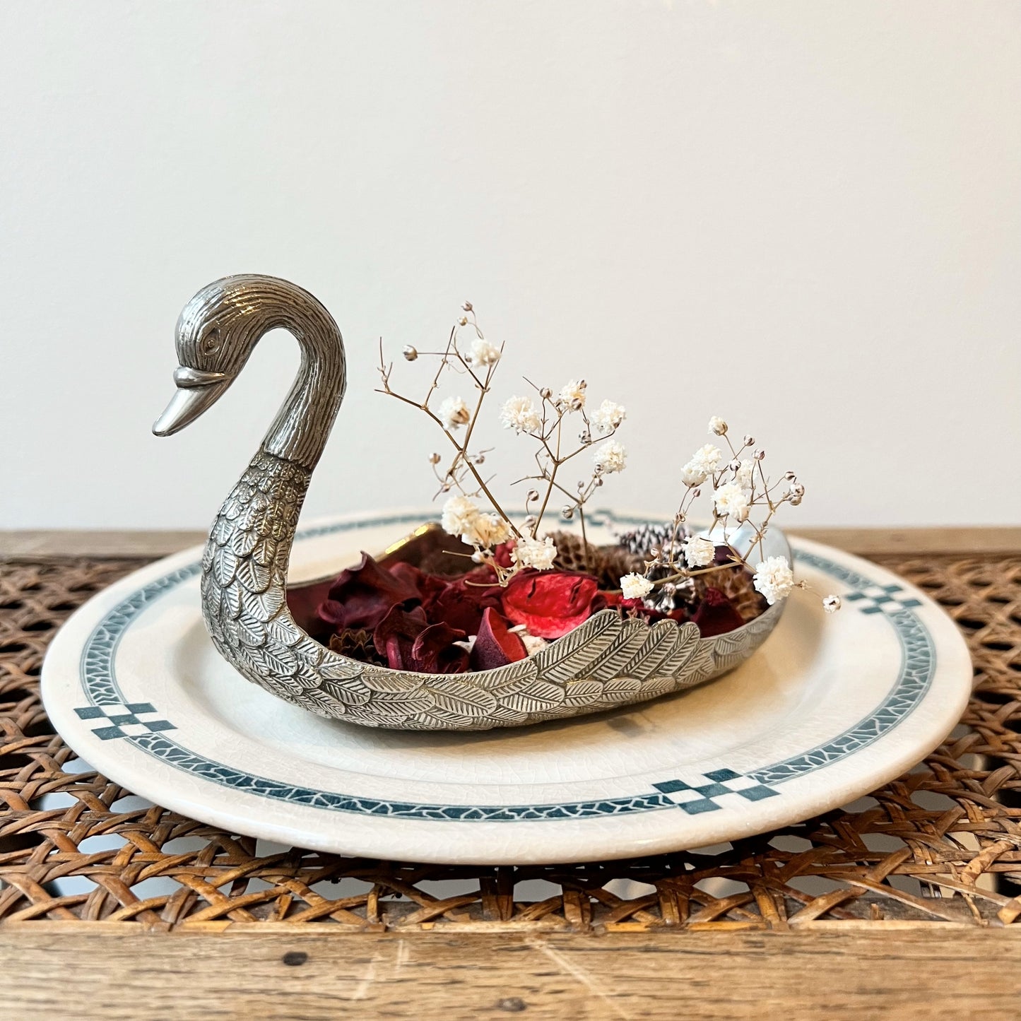 【Vintage】France - 1920-50s Swan Tray
