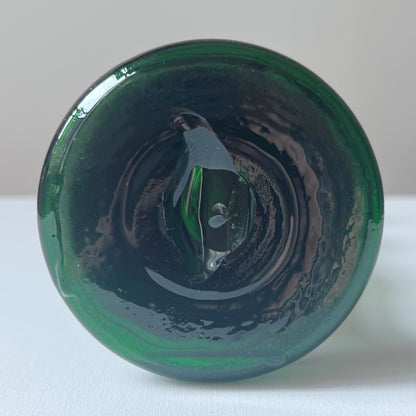 【Antique】France - 1920s Green Glass Hand Motif Vase《Special》