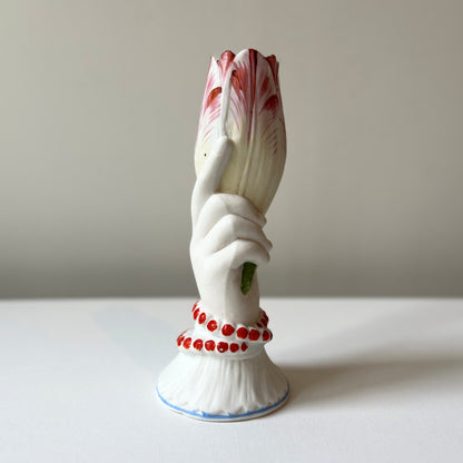 【Antique】France - 1850‐80s Hand Painted Biscuit Pottery Hand Vase《再入荷》