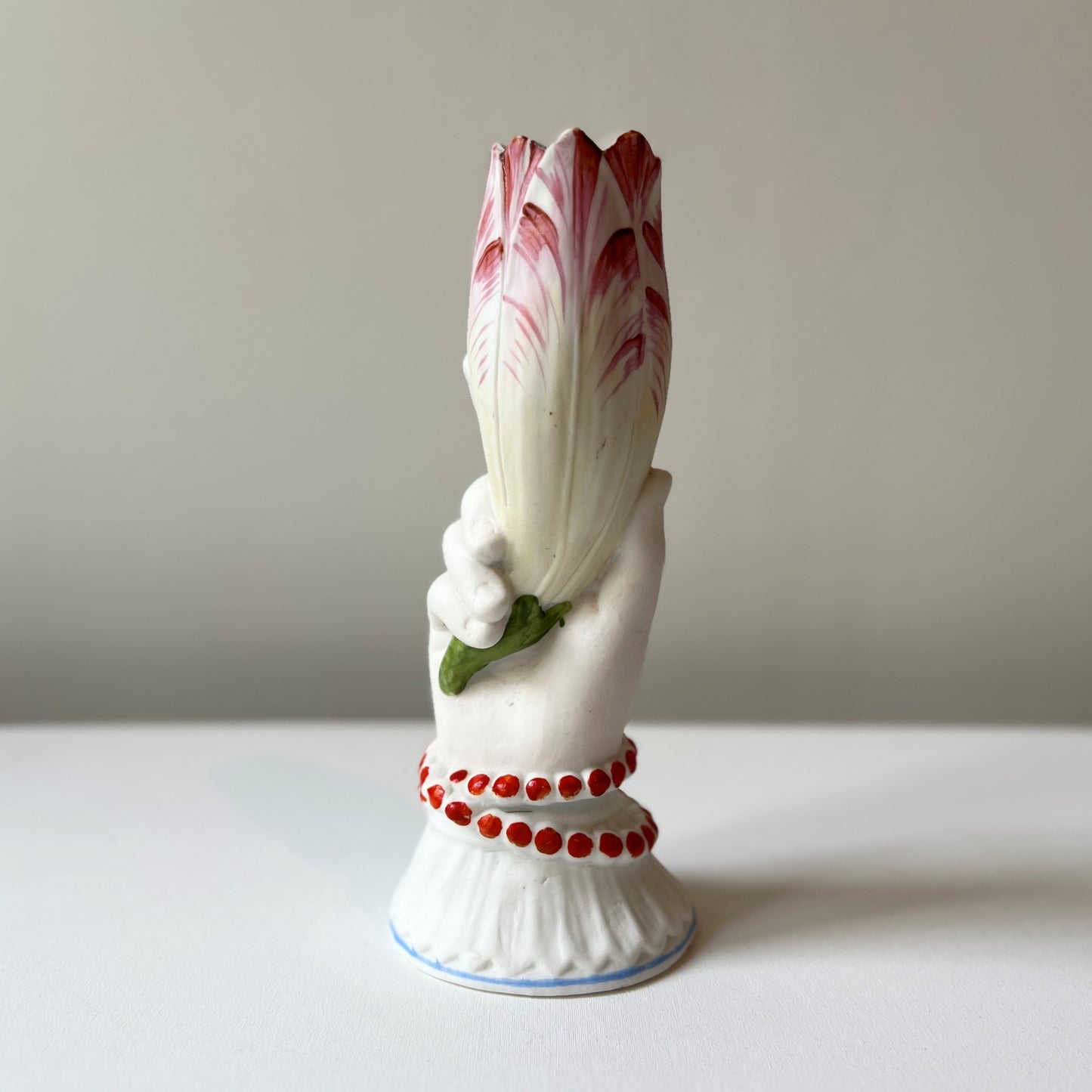 【Antique】France - 1850‐80s Hand Painted Biscuit Pottery Hand Vase《再入荷》