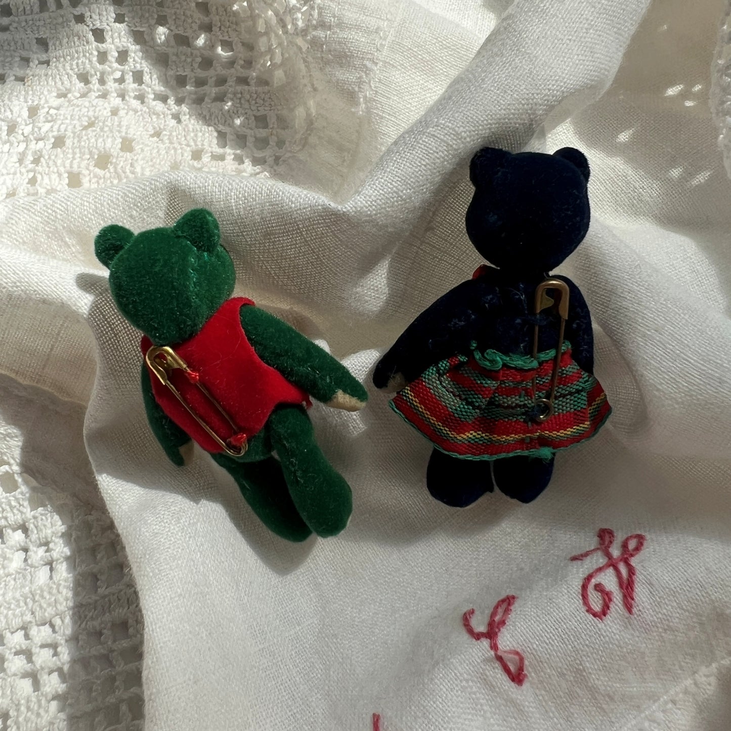 【Vintage】Germany ‐ Vintage Mini Teddy Bear Pin Broach（Set 2）