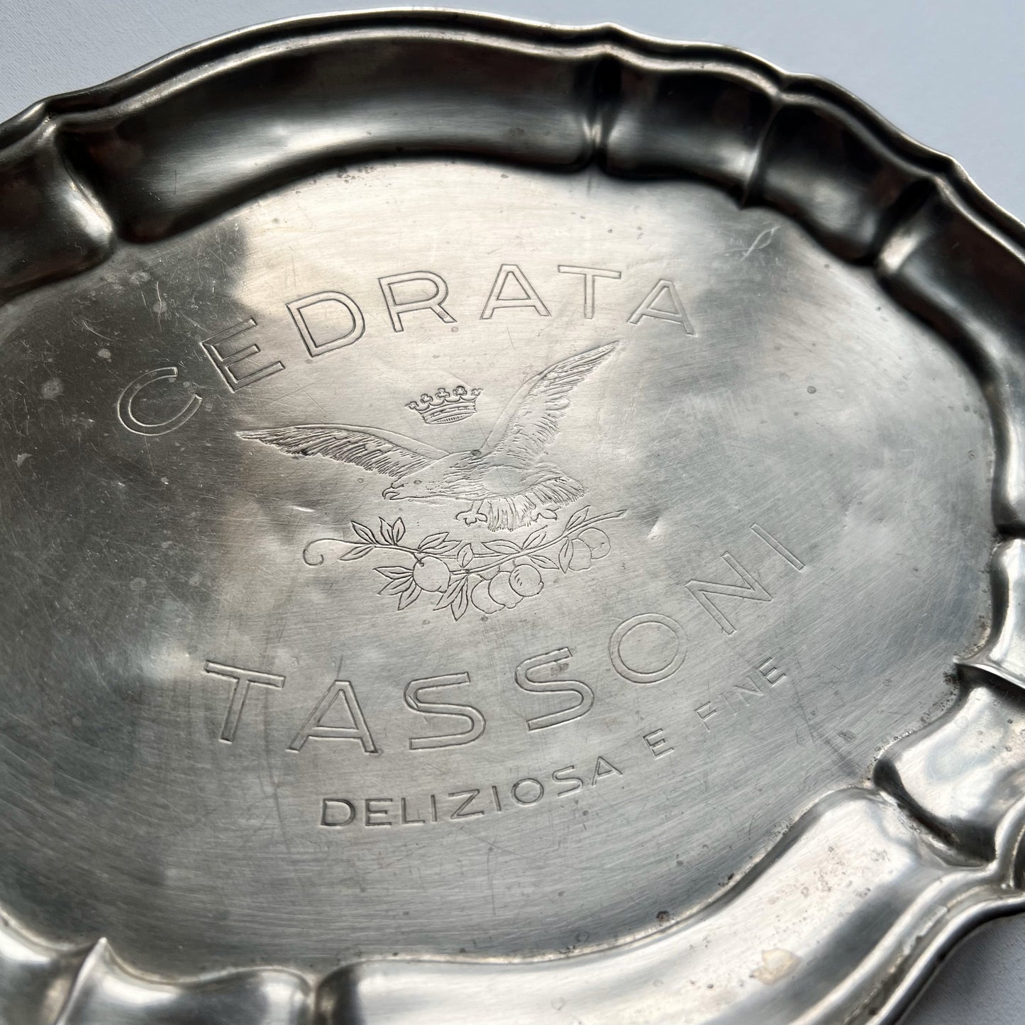 【Vintage】Italy 1960s Cedrata Tassoni Stainless Steel Tray