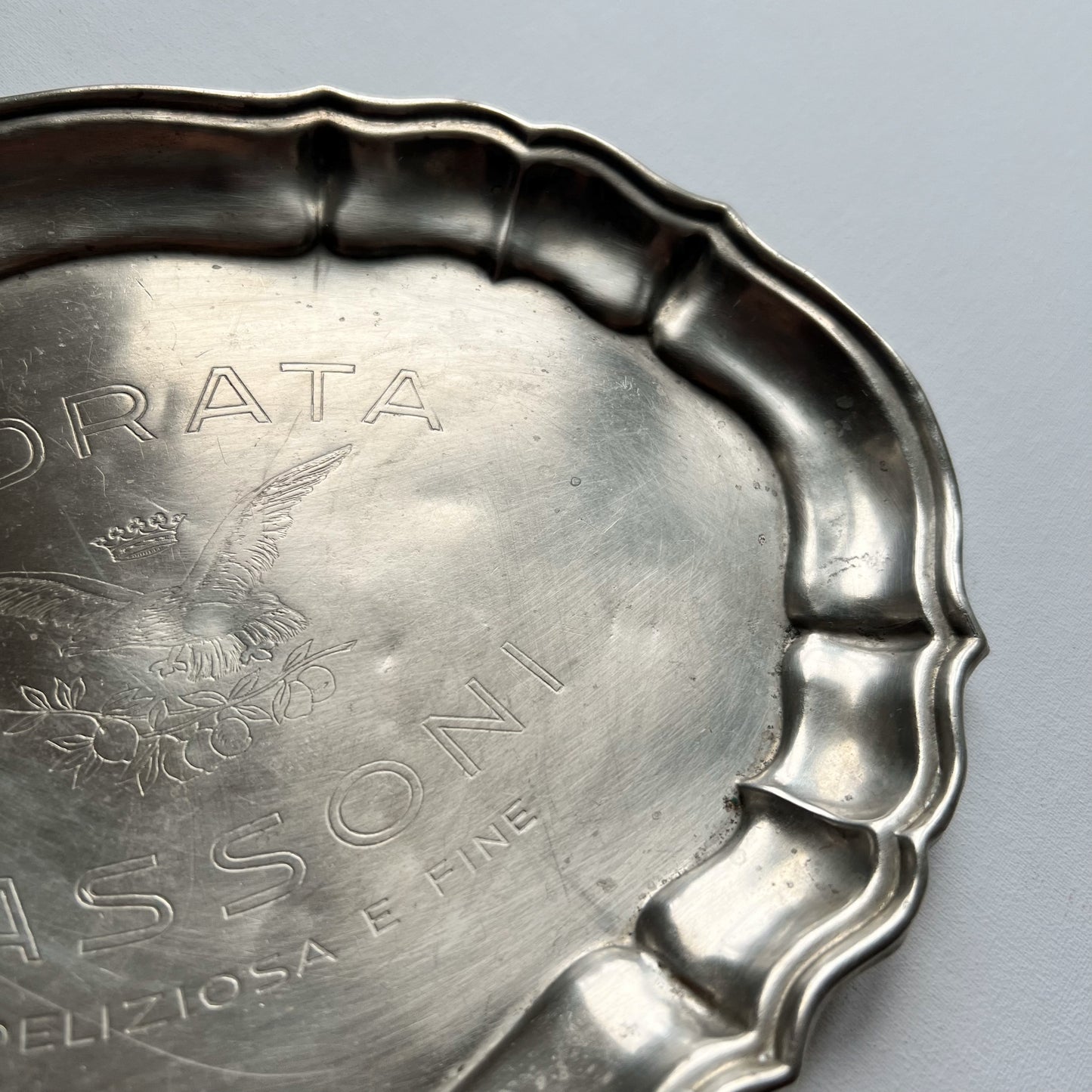 【Vintage】Italy 1960s Cedrata Tassoni Stainless Steel Tray