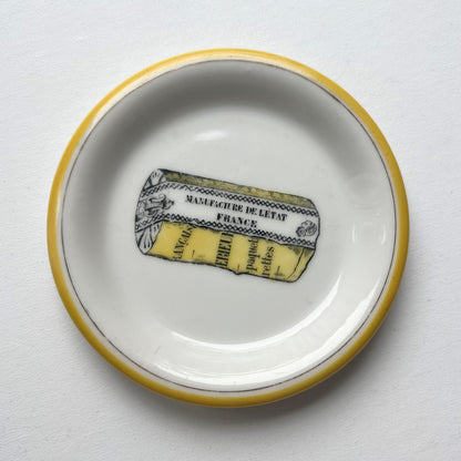 【Antique】France - 1920s Yellow Mini Plate