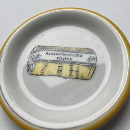 【Antique】France - 1920s Yellow Mini Plate