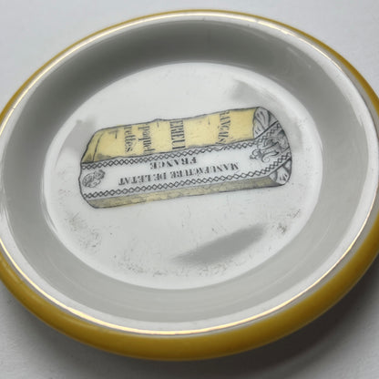 【Antique】France - 1920s Yellow Mini Plate