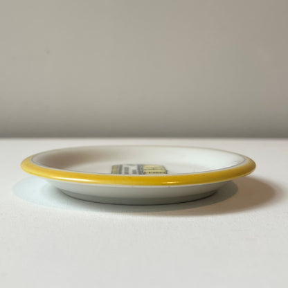 【Antique】France - 1920s Yellow Mini Plate