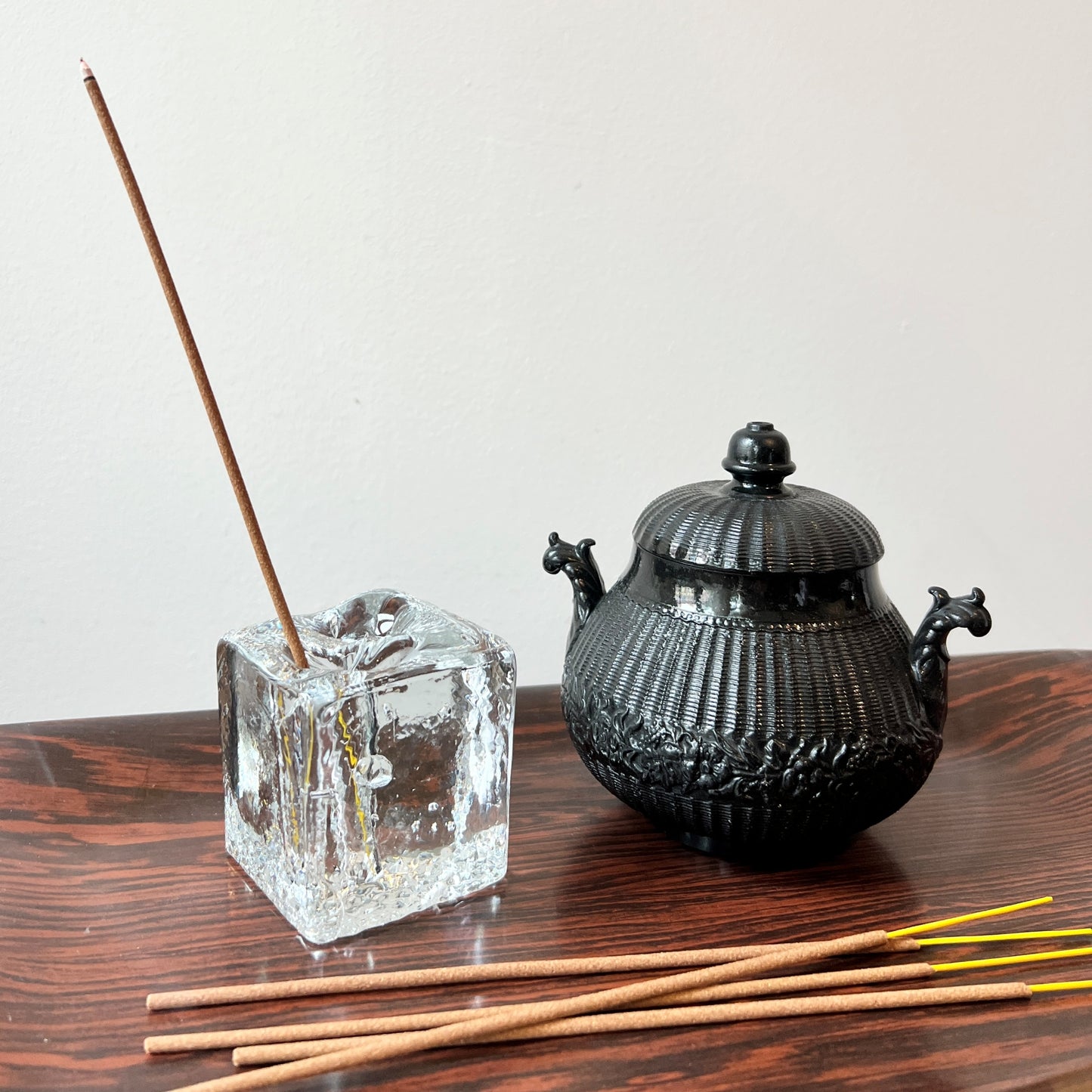 【Vintage】Germany ‐ 1960s Glass Incense Holder □