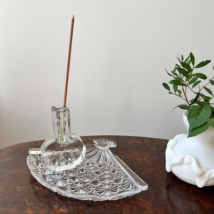 【Vintage】Germany ‐ 1970s Glass Incense Holder ○