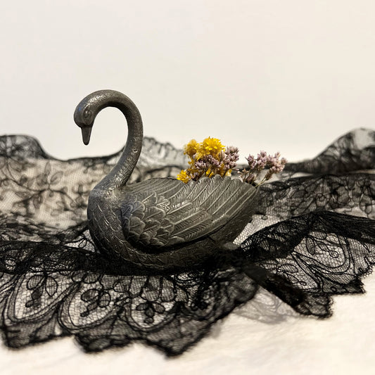 【Antique】France - 1900‐20s Black Swan Objet