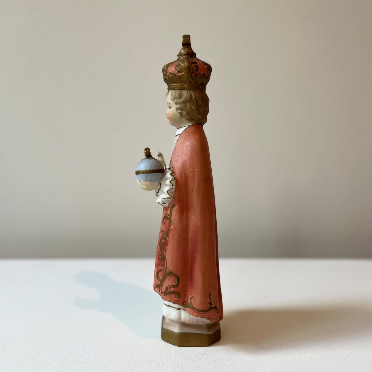 【Vintage】France - 1940s‐50s the Infant Jesus of Prague Statue（22.3㎝）