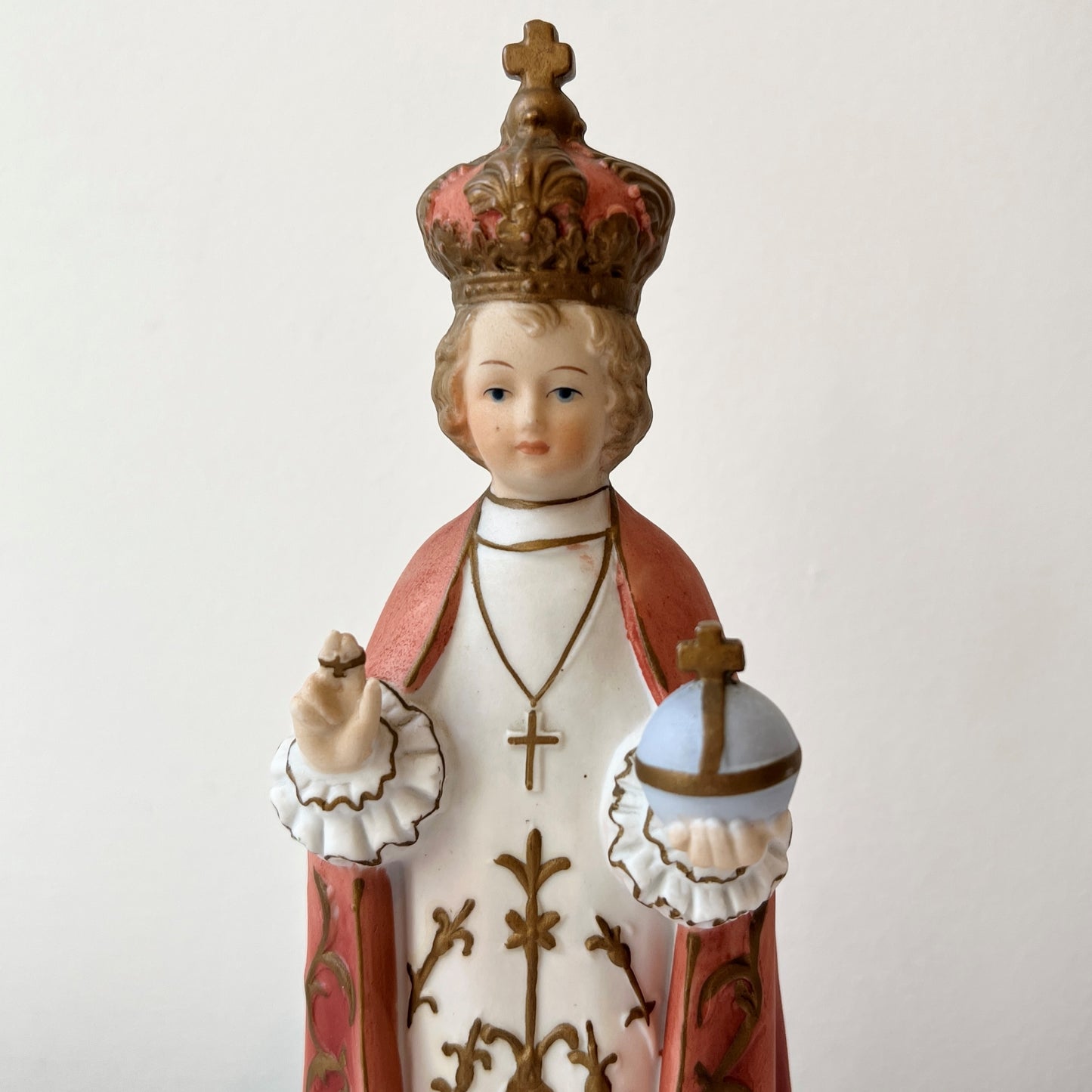 【Vintage】France - 1940s‐50s the Infant Jesus of Prague Statue（22.3㎝）