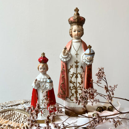 【Vintage】France - 1940s‐50s the Infant Jesus of Prague Statue（22.3㎝）