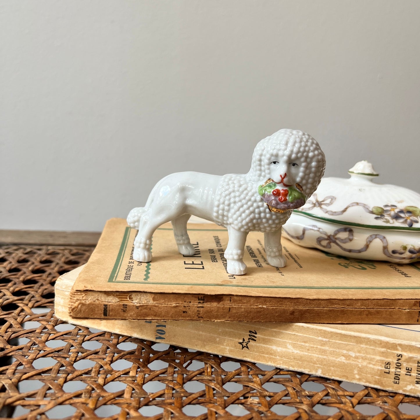 【Vintage】Germany ‐ 1950-60s Staffordshire Dog Mini Figurine B