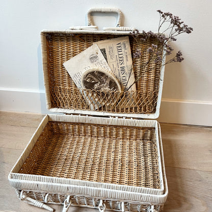 【Vintage】Germany - 1960s Picnic Basket with Cushion