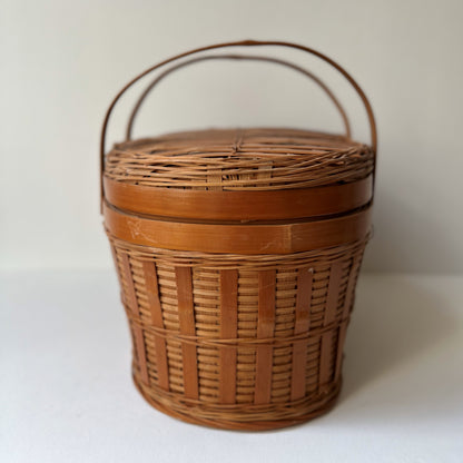 【Vintage】France - 1950s Picnic Basket