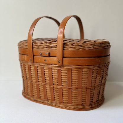 【Vintage】France - 1950s Picnic Basket