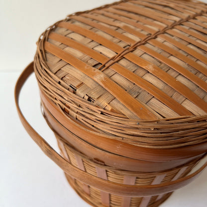 【Vintage】France - 1950s Picnic Basket