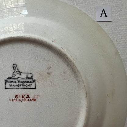 【Antique】Holland - Petrus Regout & CO 1900s "SIKA" Plate A