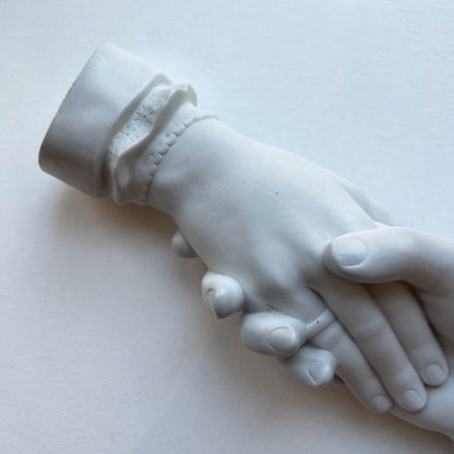 【Antique】Belgium - 1920s Porcelaine Shaking Hands