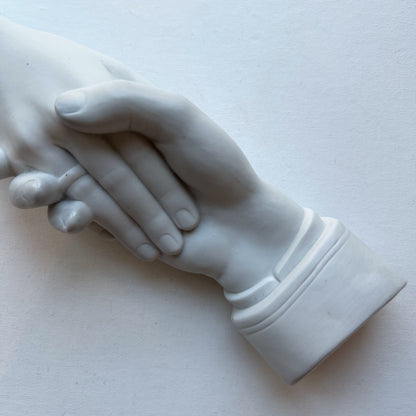 【Antique】Belgium - 1920s Porcelaine Shaking Hands