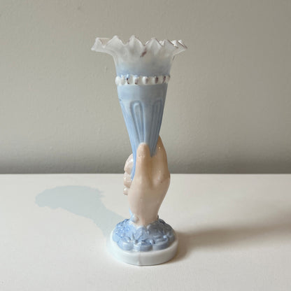 【Antique】France ‐ 1900s Hand Motif Mini Vase 15.7㎝《Special》