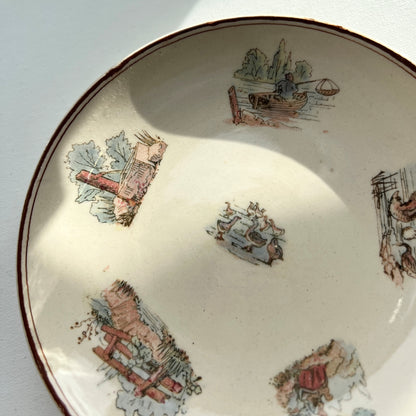 【Antique】France ‐ 1880-1900s Sarreguemines Mini Plate