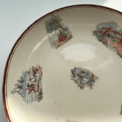 【Antique】France ‐ 1880-1900s Sarreguemines Mini Plate