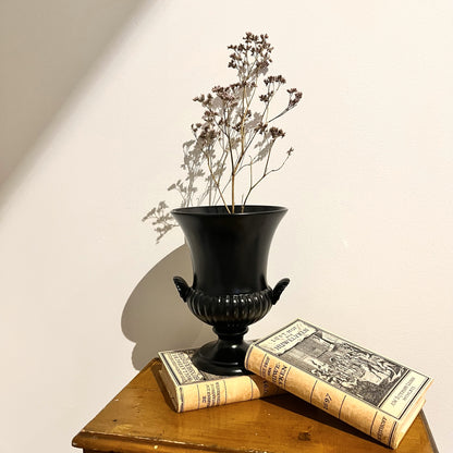 【Vintage】UK - Wedgwood 1960s Medici Urn Black Vase（17.5㎝）