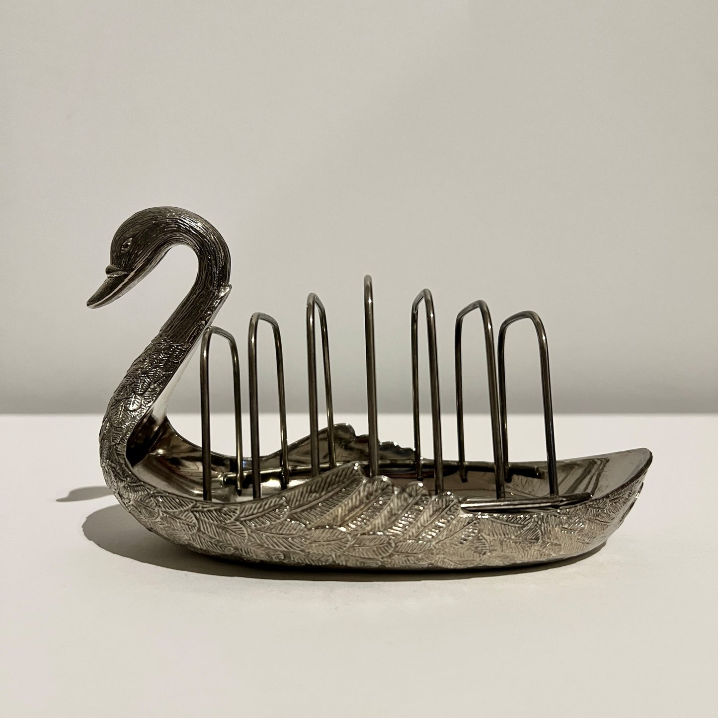 【Vintage】France - 1930s Silver Plate Swan Toast Rack