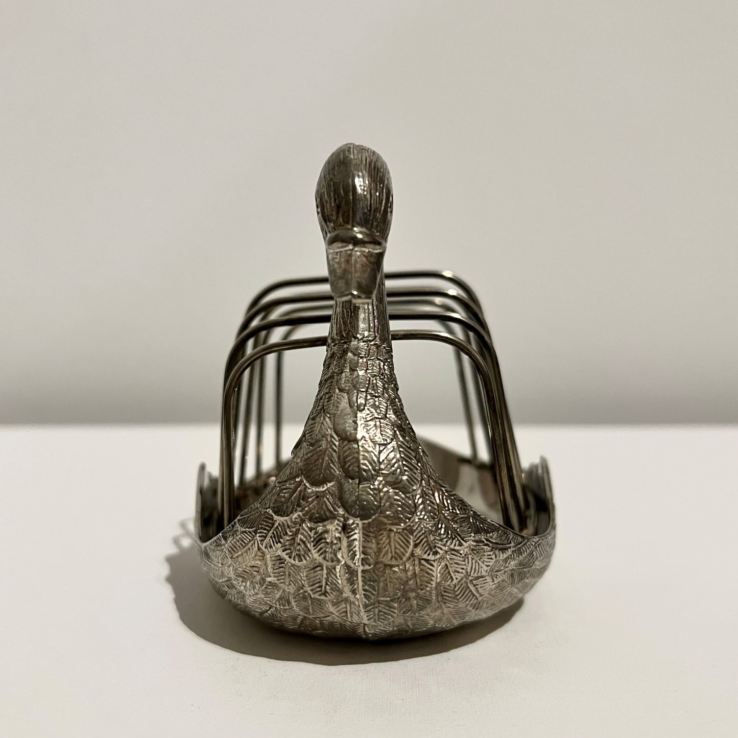 【Vintage】France - 1930s Silver Plate Swan Toast Rack