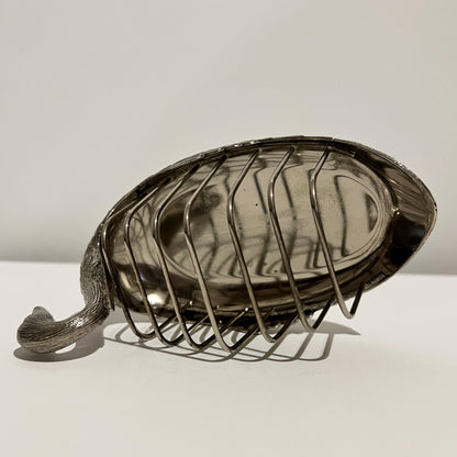 【Vintage】France - 1930s Silver Plate Swan Toast Rack