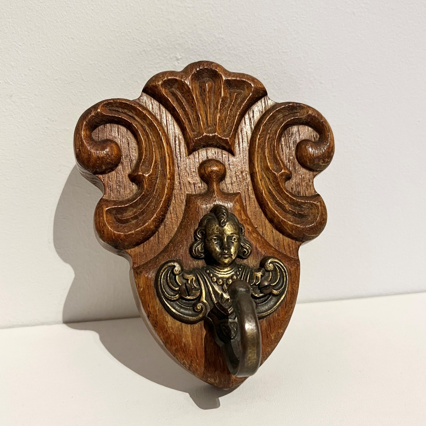 【Vintage】France ‐ 1940s Wooden Angel Wall Hook