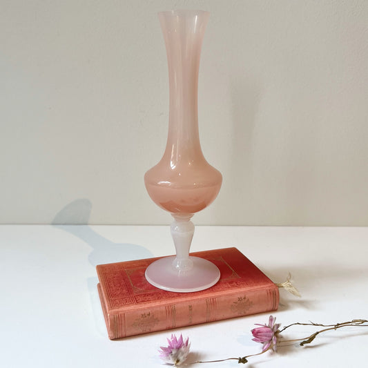 【Vintage】France - 1960s Pink Glass Vase