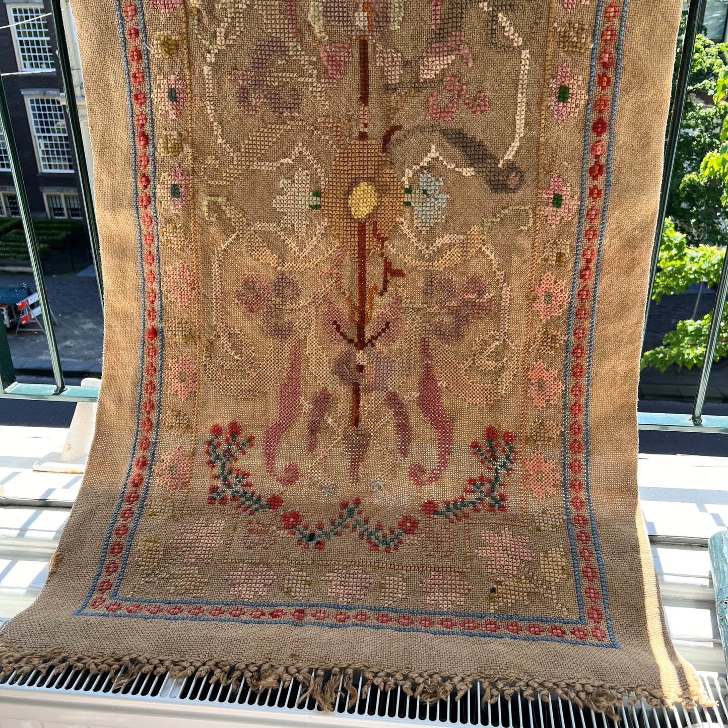 【Antique】France ‐ 1880s Cross-stitch Tapestry