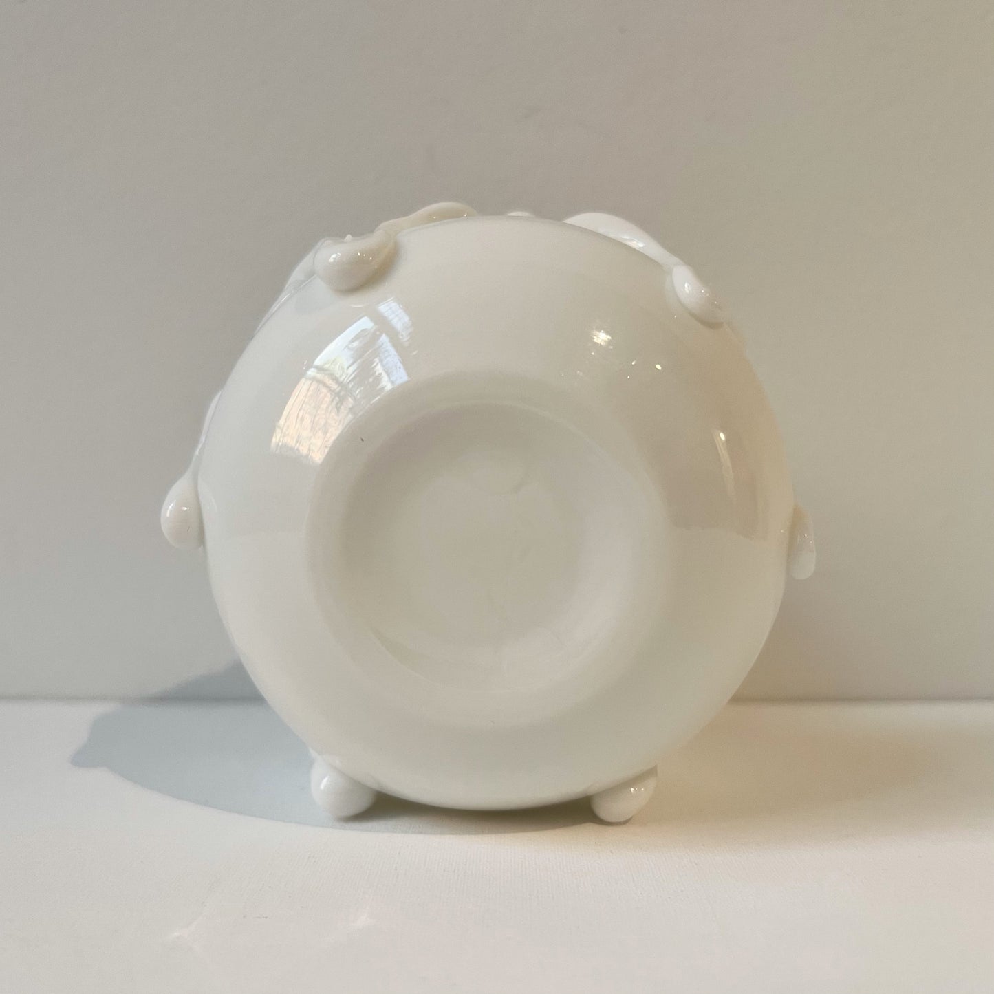 【Vintage】Sweden - 1960s Art Deco White Milk Glass Vase