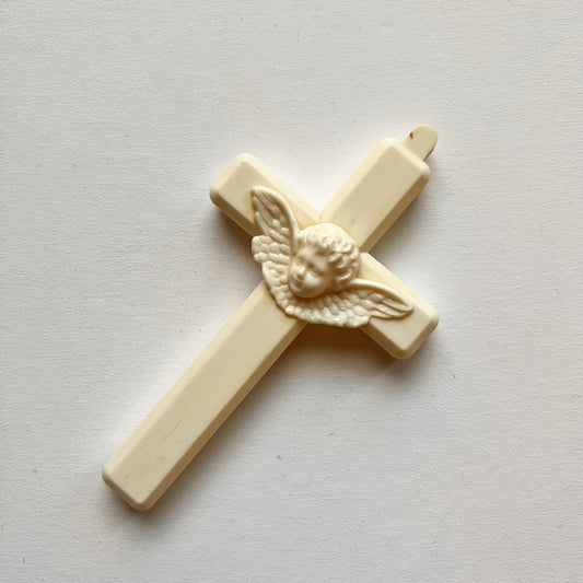 【Vintage】France - 1950s Plastic Saint's Cradle Cross