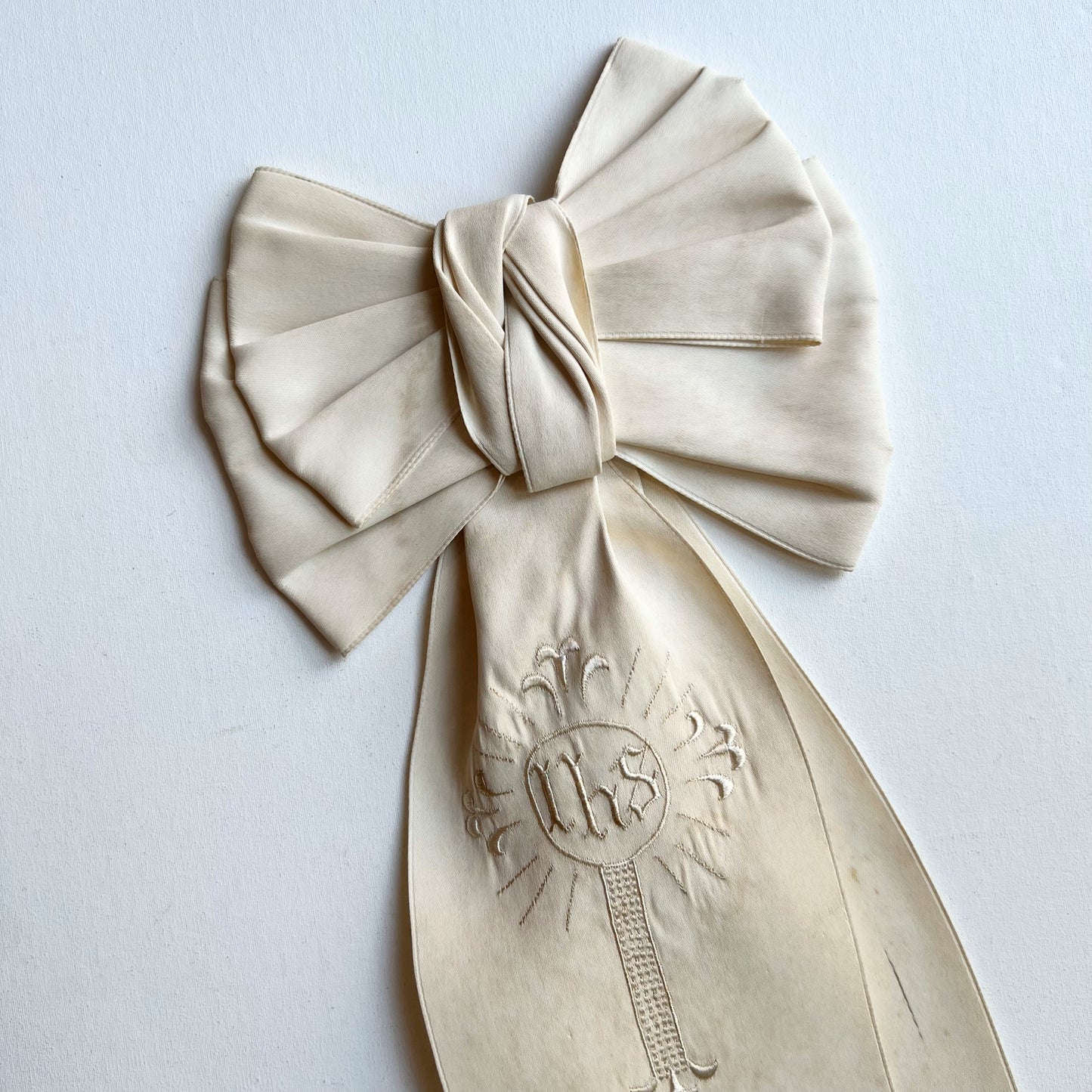 【Antique】France - 1900-20s Communion Ribbon A