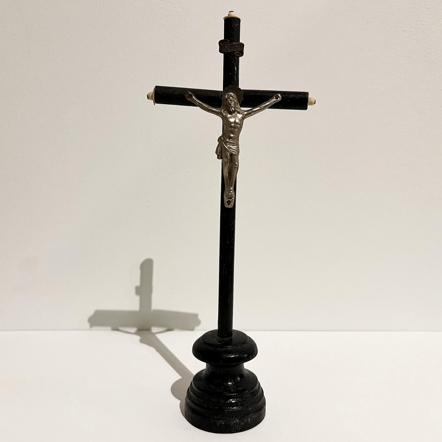 【Antique】France ‐ 1900s Wood Holly Cross（28㎝）