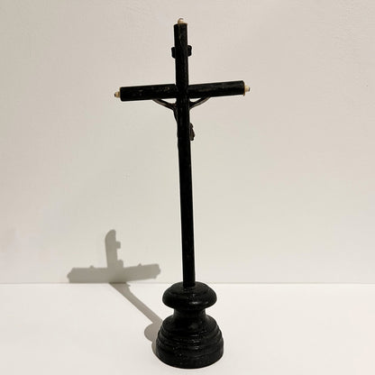 【Antique】France ‐ 1900s Wood Holly Cross（28㎝）