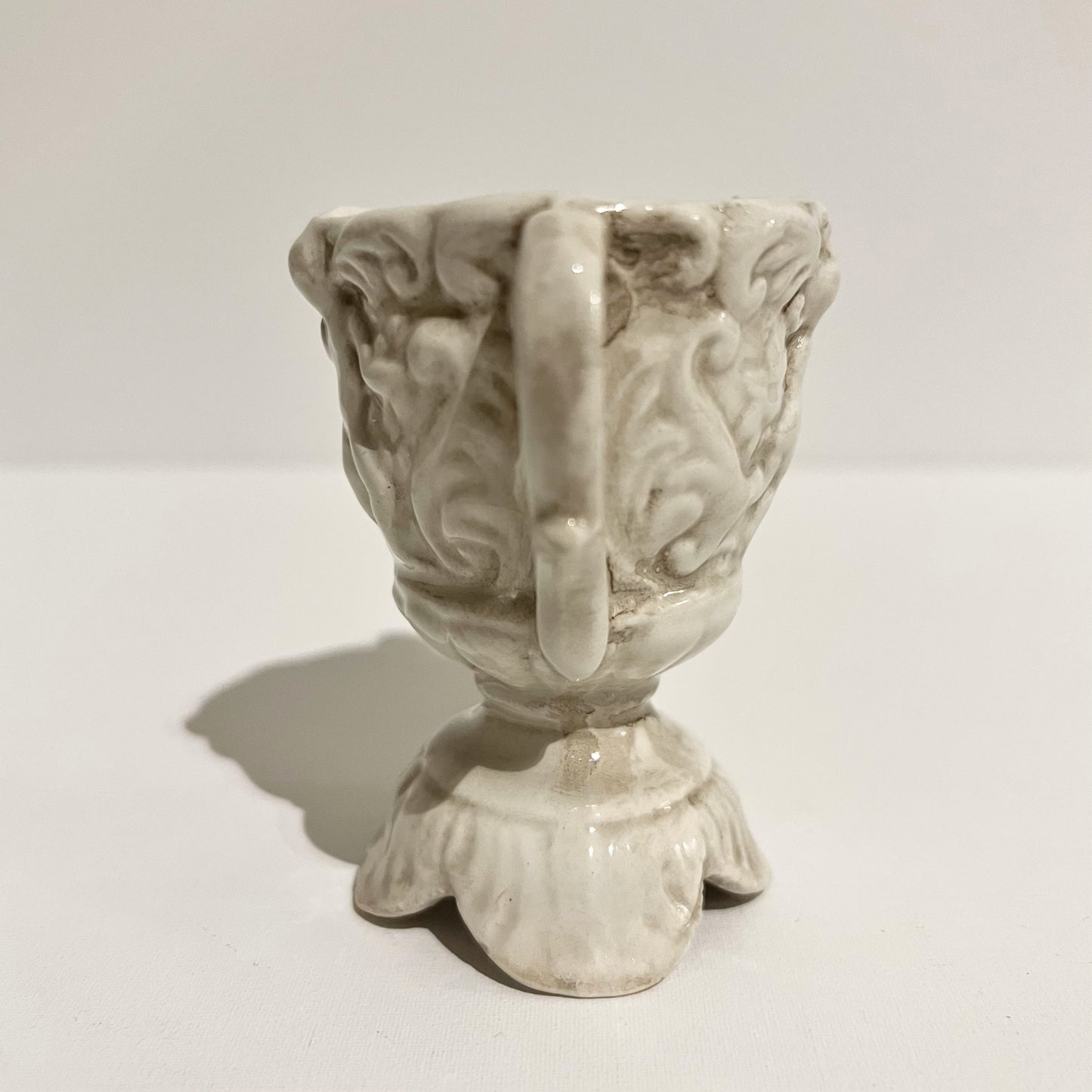 【Vintage】1960s Off-white Pottery Angel Vase