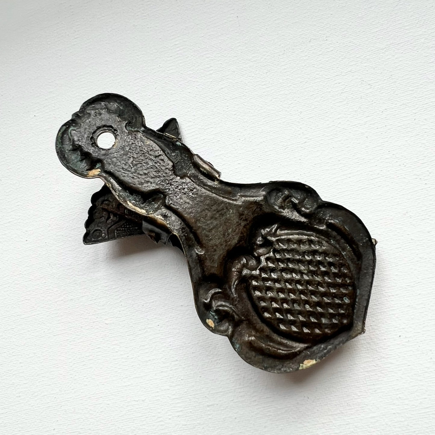 【Antique】UK - 1900s Victorian Brass Hand Paper Clip（Mini Size / Rare）