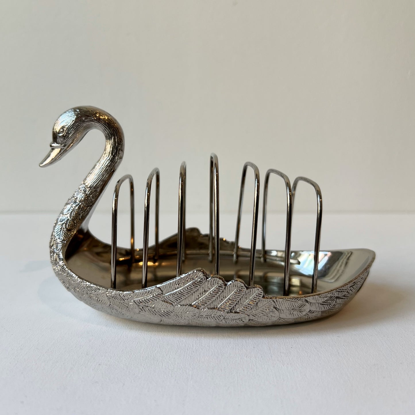 【Vintage】France - 1930s Silver Plate Swan Toast Rack