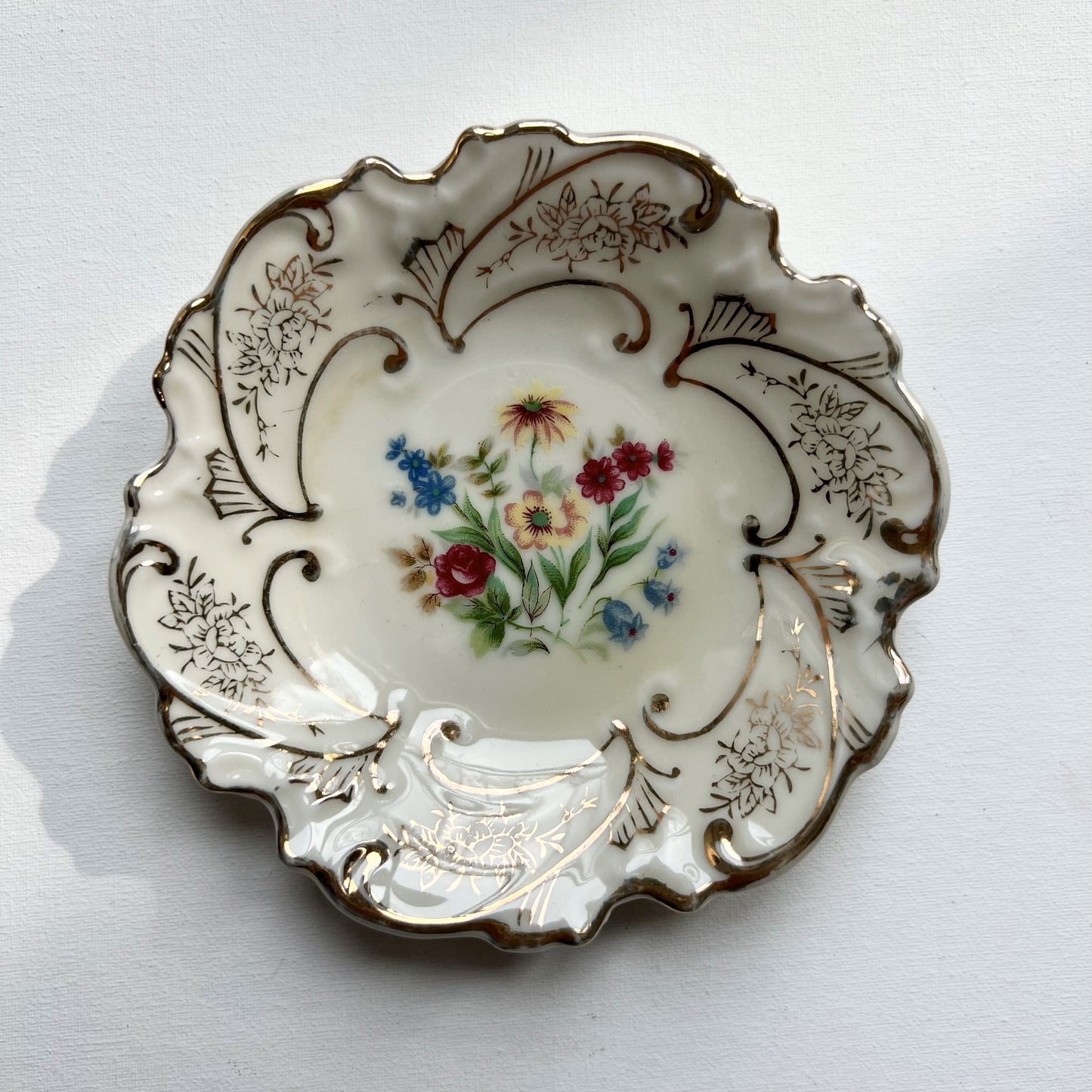 【Vintage】Germany ‐ 1940s Small Flower Plate