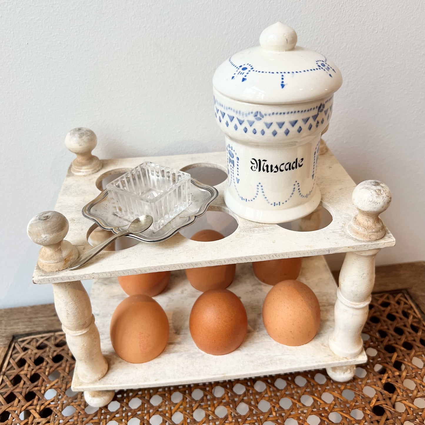 【Vintage】Netherlands - 1940s Egg Holder Rack Stand