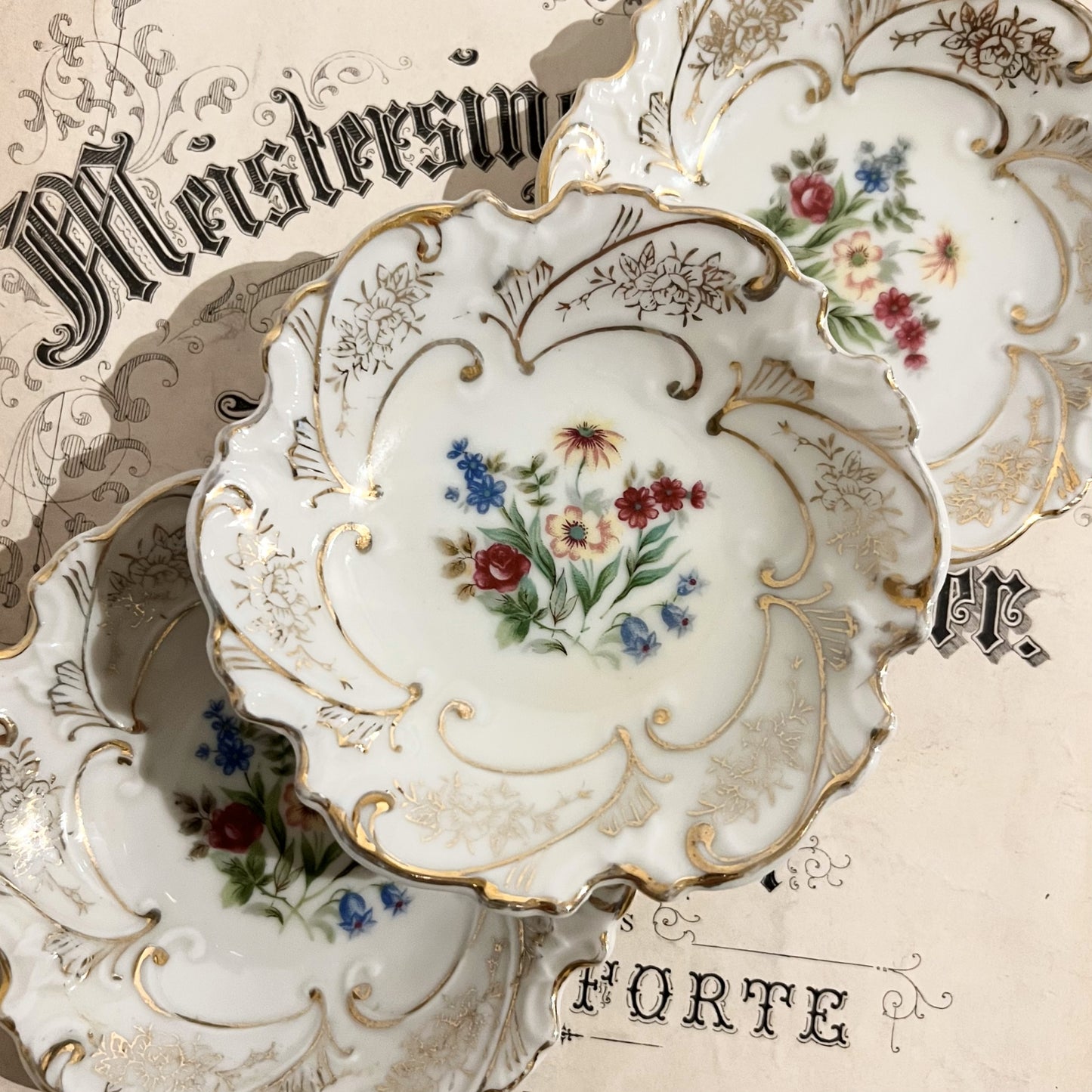 【Vintage】Germany ‐ 1940s Small Flower Plate