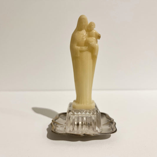 【Antique】France - 1920s Celluloid Our Lady of Fourvière Statue