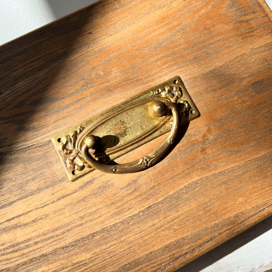 【Vintage】UK - 1930s Ribbon Motif Wooden Box