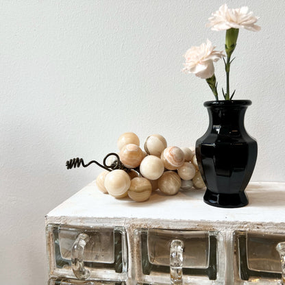 【Vintage】France ‐ 1970-80s Black Milk Glass Mini Vase